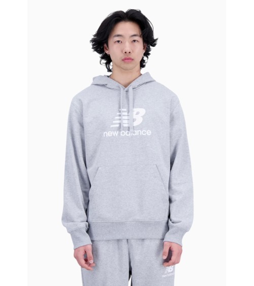 New Balance Essentials Stacked Logo Hoodie - Men's Nb Navy